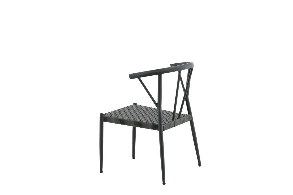 6er Set - Gartenstuhl Tina aus Rattan/Aluminium