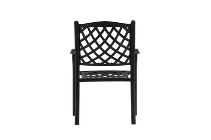 4er Set Gartenstuhl Auri - ein schlichter schwarzer Stuhl aus Aluminium