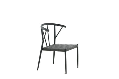 6er Set - Gartenstuhl Tina aus Rattan/Aluminium