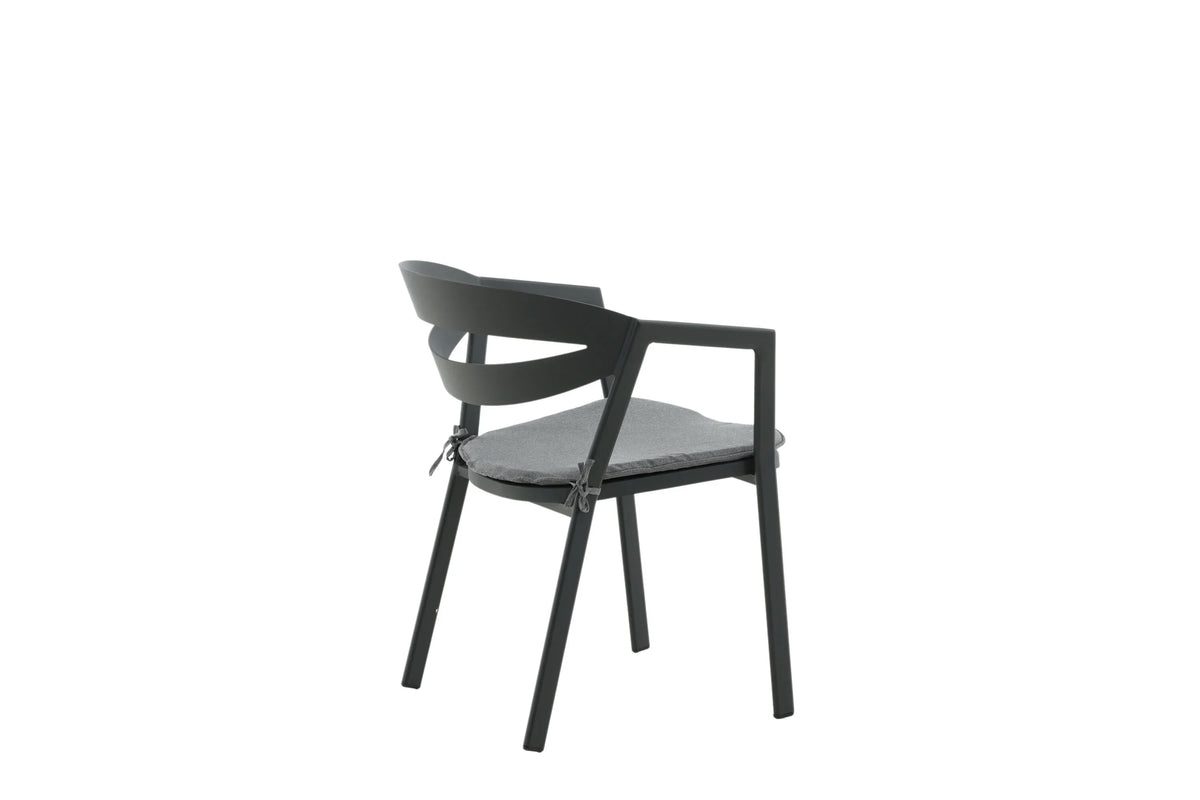 Gartenstuhl Sylt - aus Aluminium in Schwarz