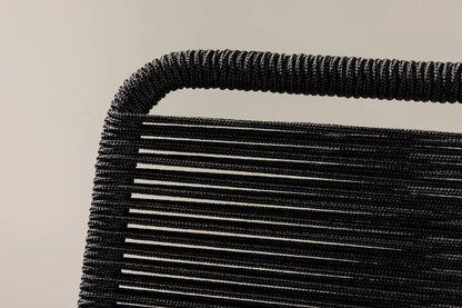 Gartenstuhl Mirava - in Schwarz mit Polyesterseil