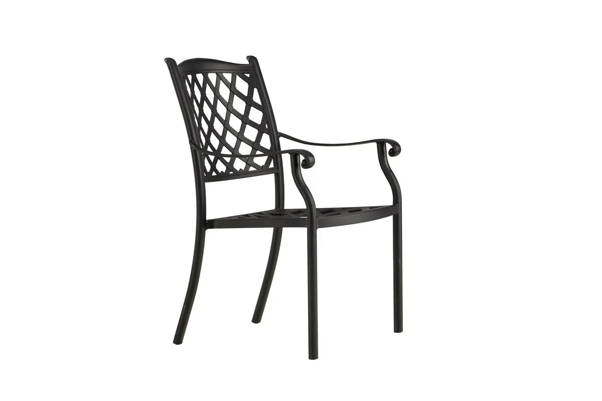 4er Set Gartenstuhl Auri - ein schlichter schwarzer Stuhl aus Aluminium