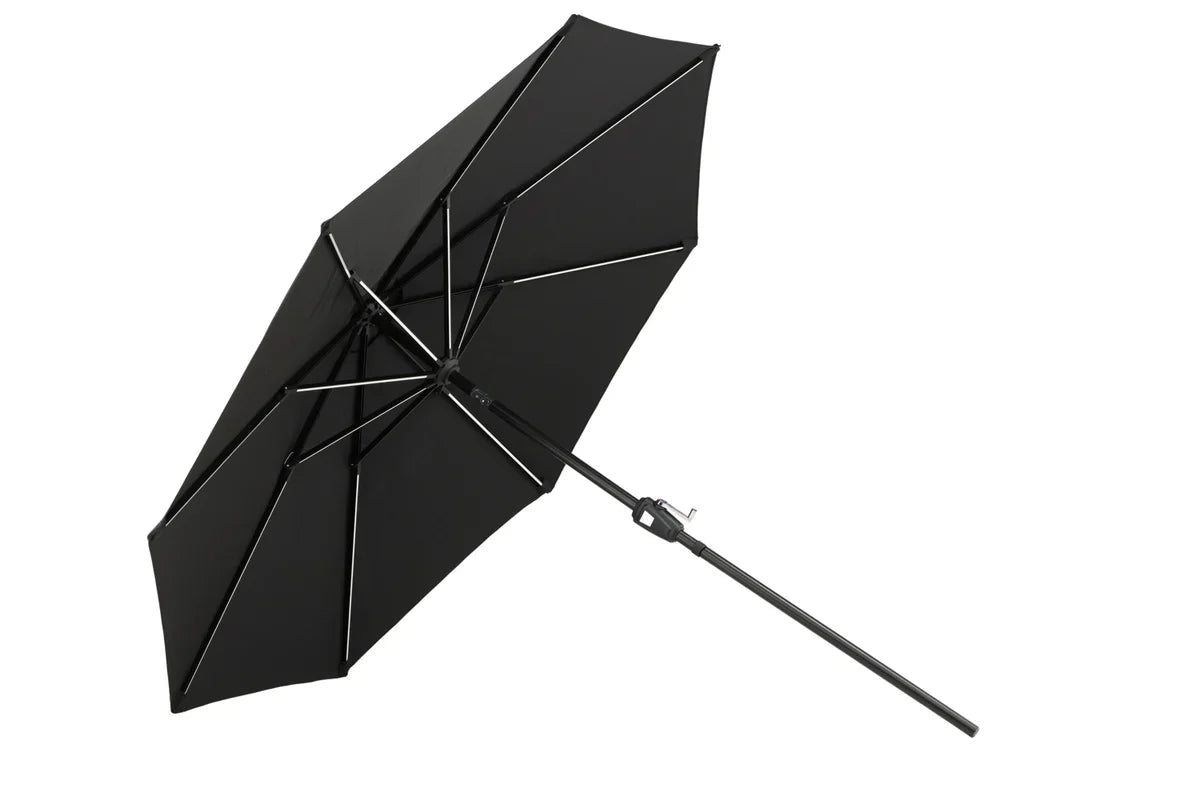 Sonnenschirm Lightning – Ø270 cm in wahlweise Schwarz oder Grau