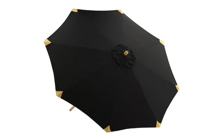 Garten Sonnenschirm Boho – Ø270 cm in wahlweise Schwarz oder Grau