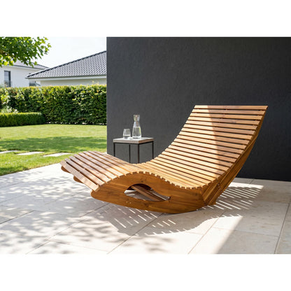 Ergonomische Doppelschwungliege aus Akazienholz - FSC® zertifiziert